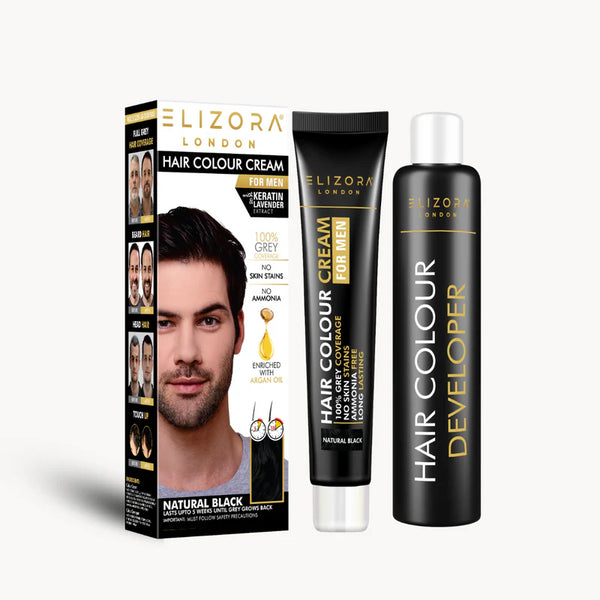 Elizora Hair Colour Cream for Men, Natural Black shade product image