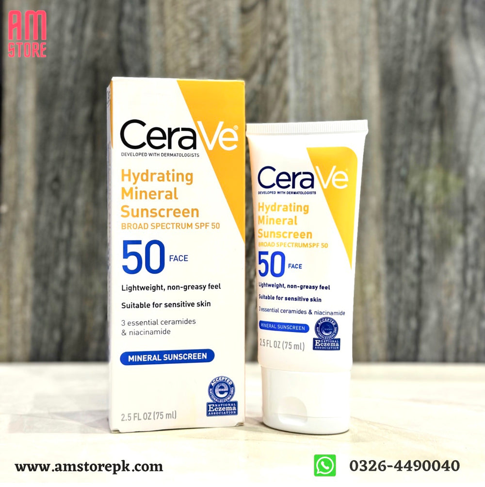 Cerave Hydrating Mineral Sunscreen SPF50 75ml - CeraVe skincare product image